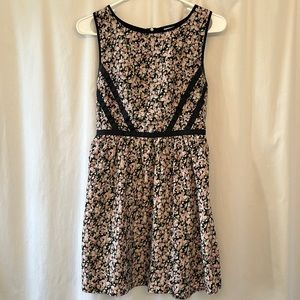 Three Pink Hearts Floral Dress